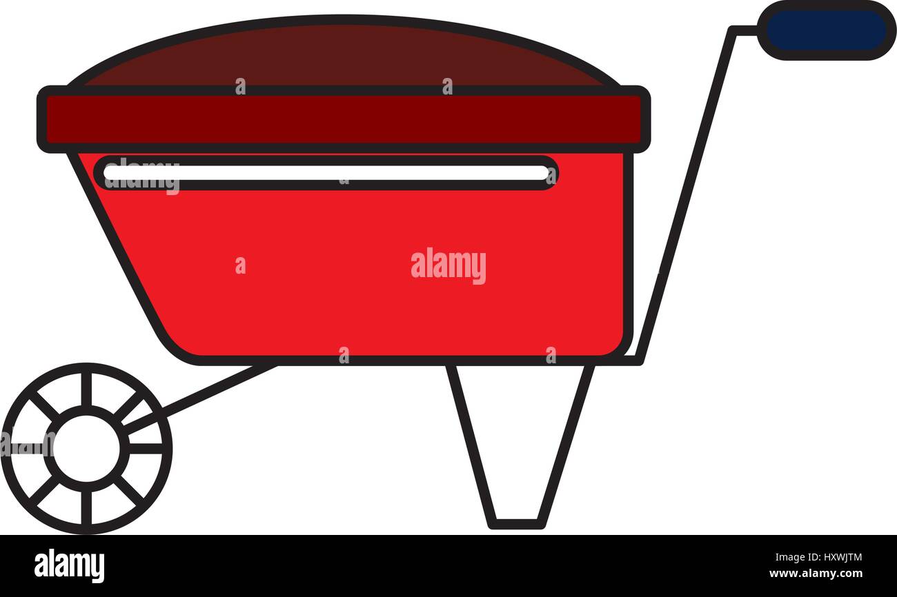 garden wheelbarrow isolated icon vector illustration design Stock ...