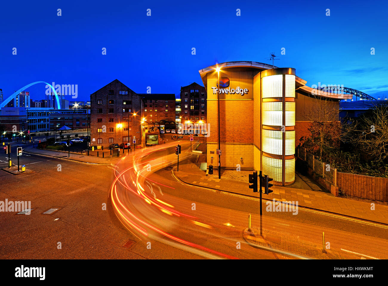 Newcastle upon Tyne Travelodge Hotel with views of the Gateshead