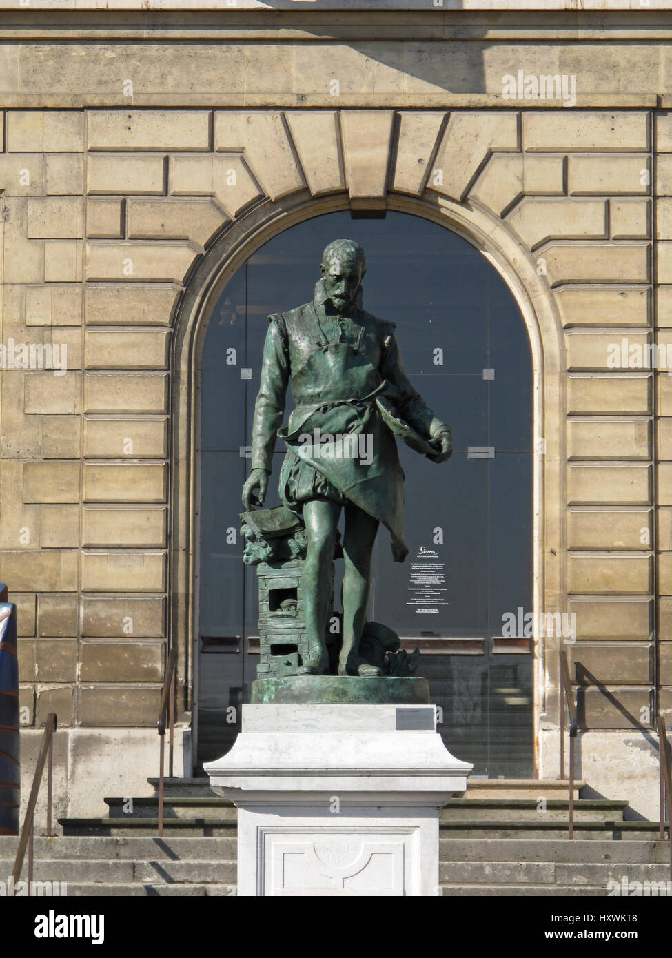 Musee National de Ceramique, National Museum of Ceramics, Bernard Palissy statue, Sevres, Hauts-de-Seine, Paris, France, Europe Stock Photo