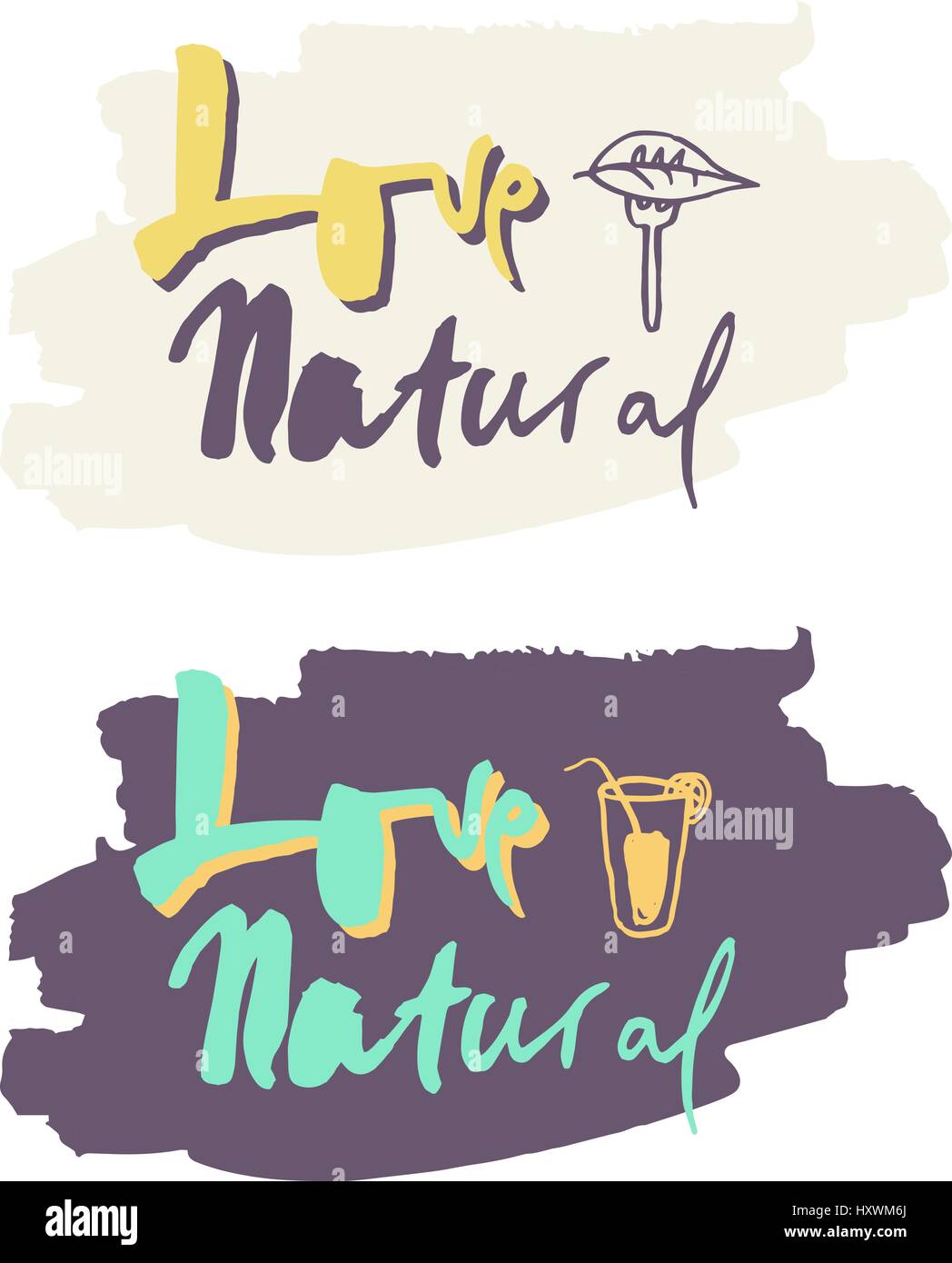 Vector natural organic product label Stock Vector