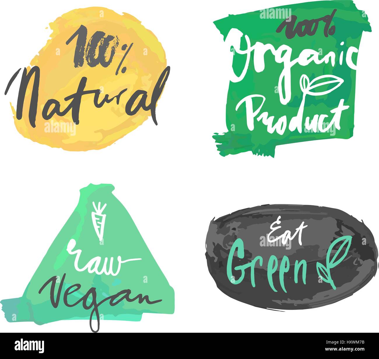 Vector natural organic product label Stock Vector
