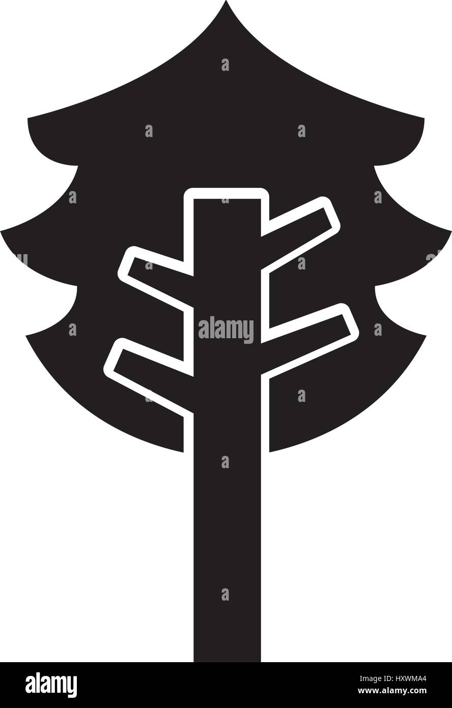 tree plant pine isolated icon vector illustration design Stock Vector ...