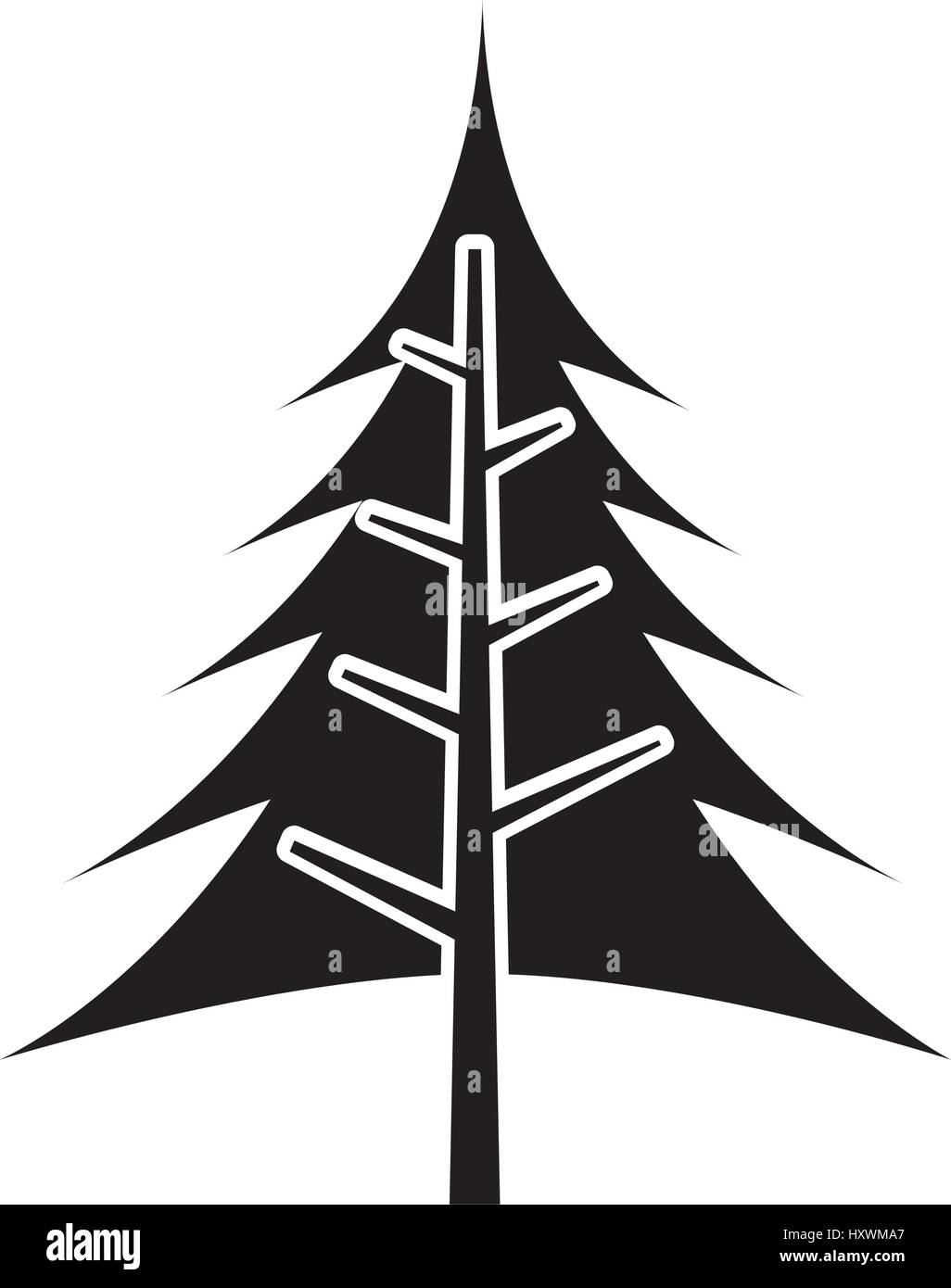 tree plant pine isolated icon vector illustration design Stock Vector ...