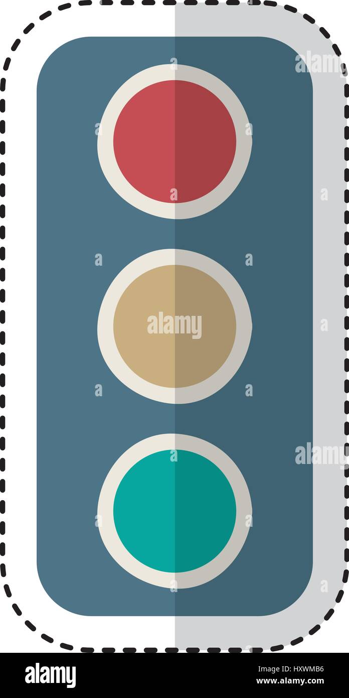 traffic light semaphore icon vector illustration design Stock Vector