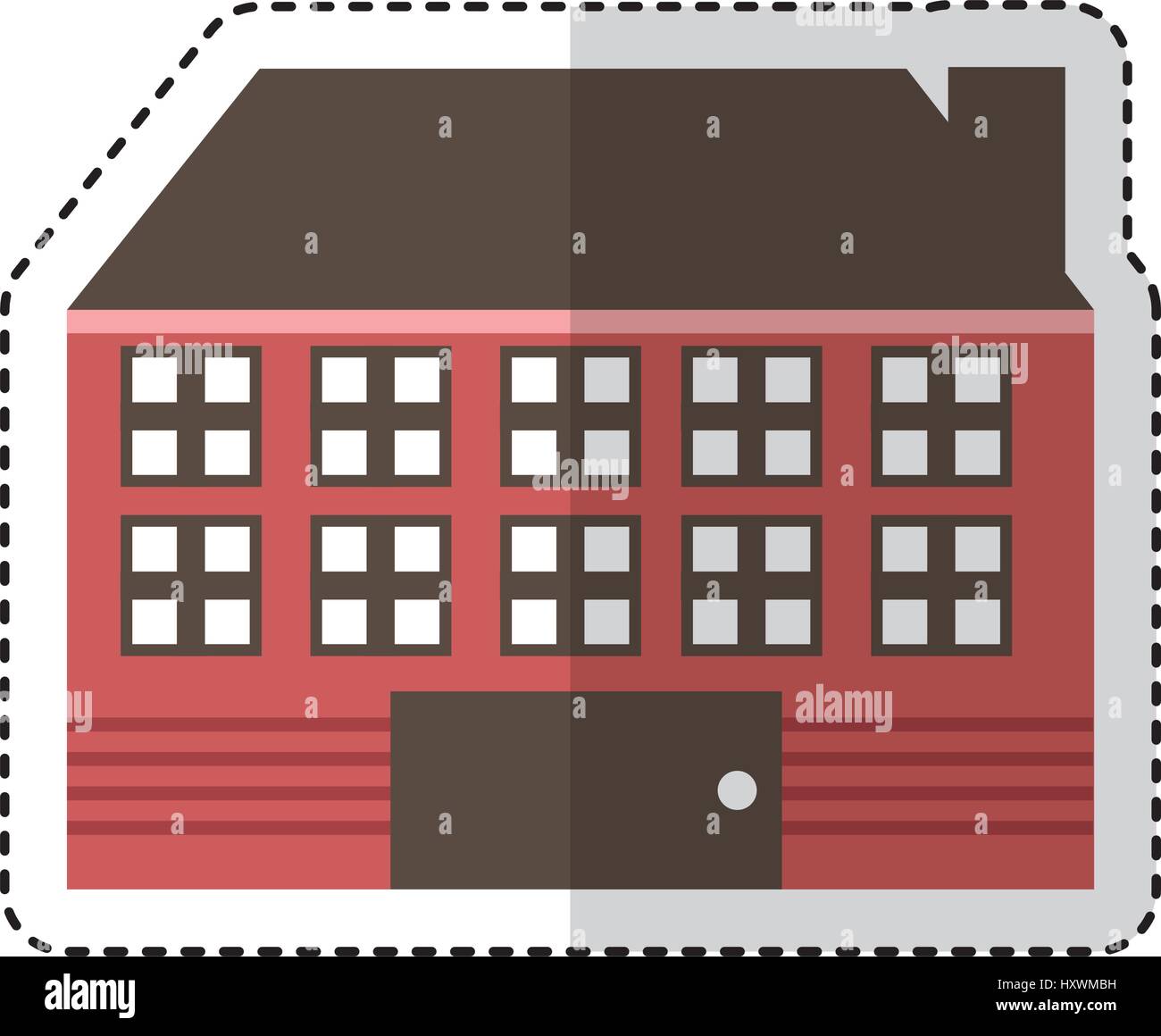 City street front concrete residential building Stock Vector Images - Alamy