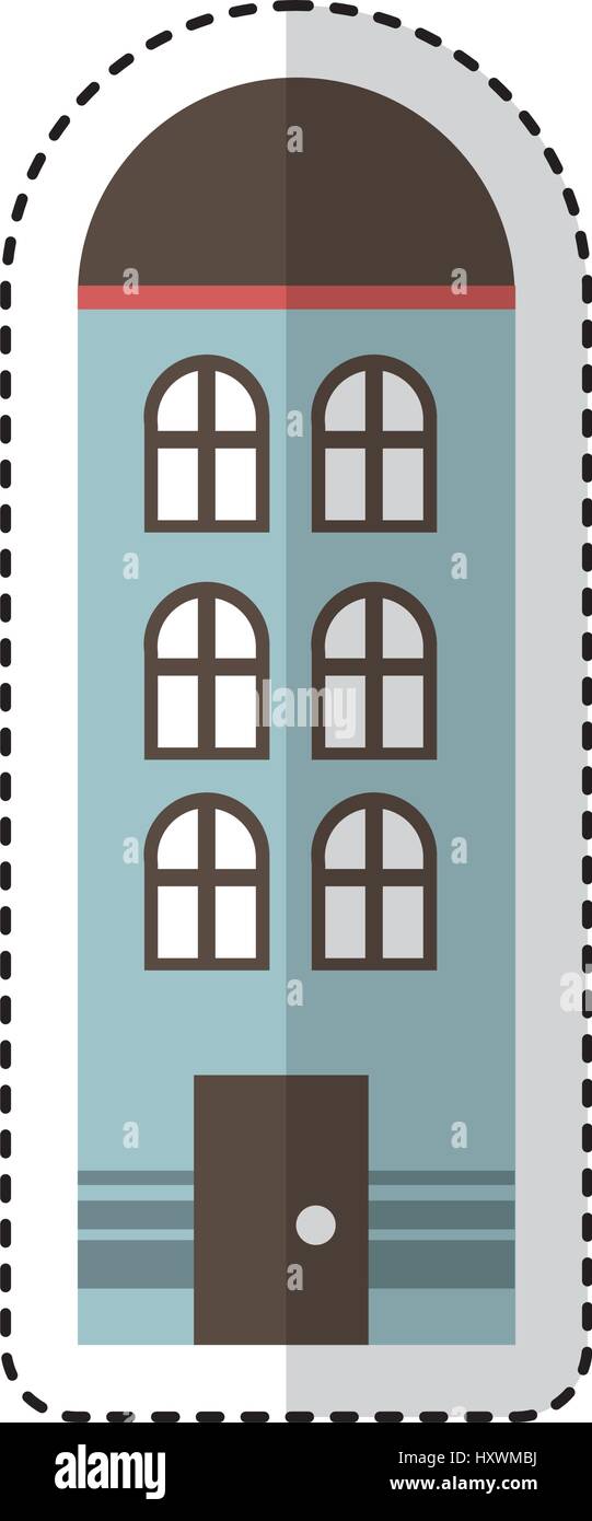 City street front concrete residential building Stock Vector Images - Alamy