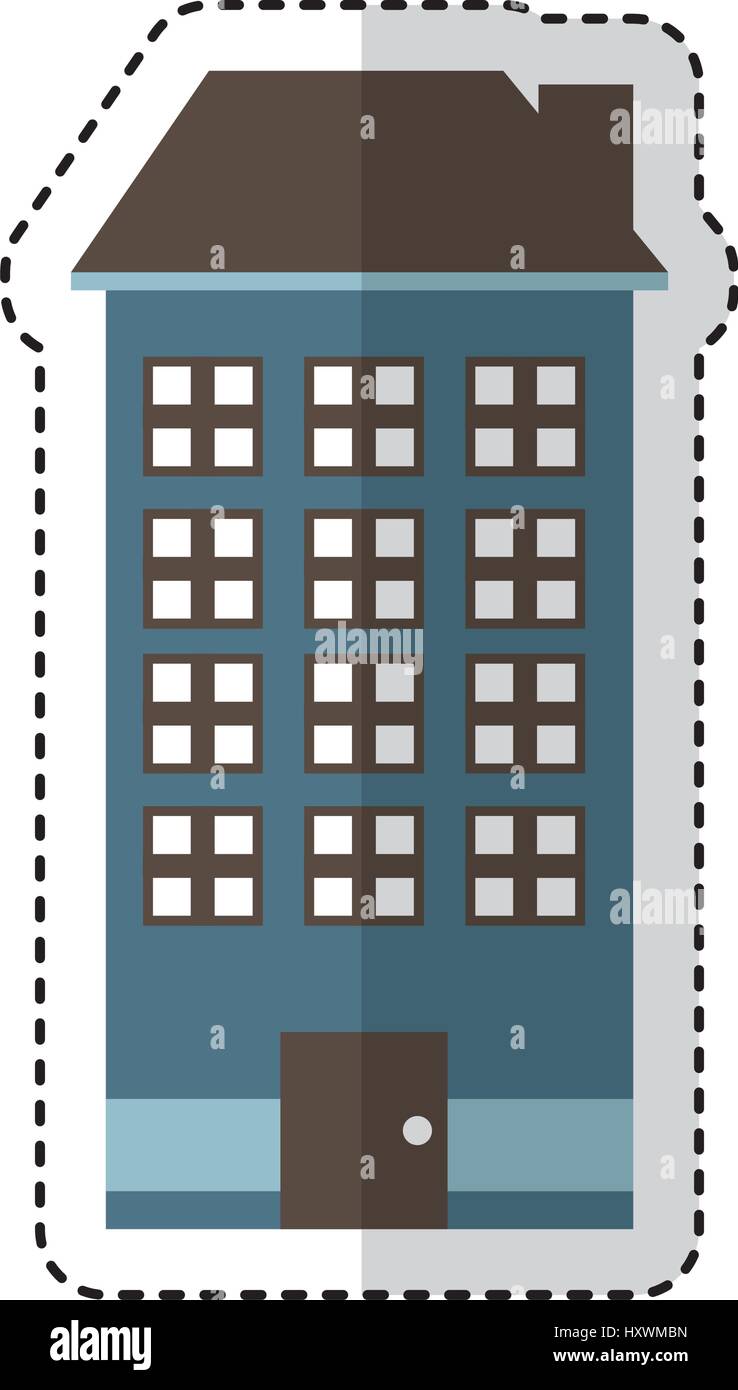 City street front concrete residential building Stock Vector Images - Alamy