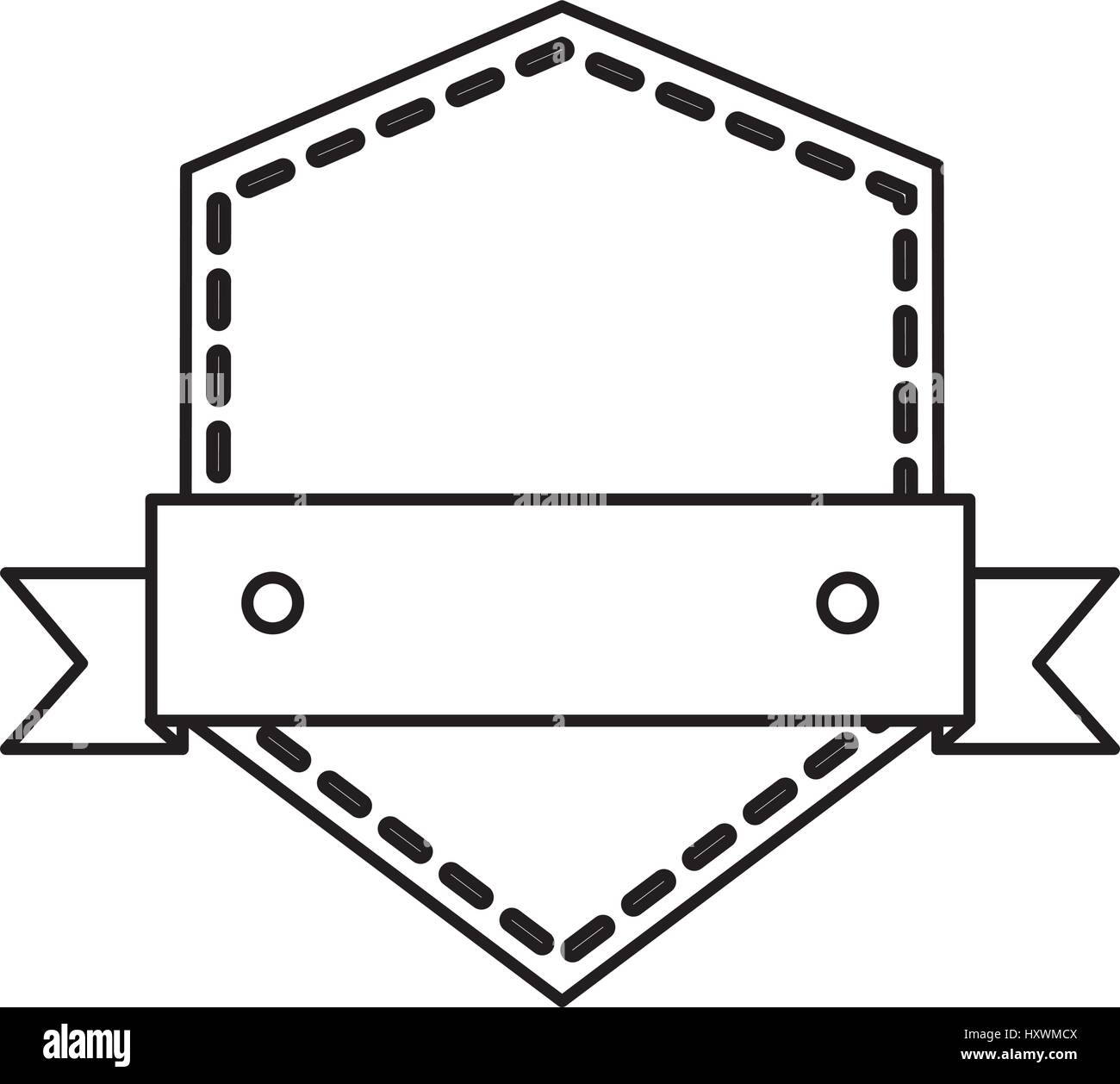 frame seal with ribbon isolated icon vector illustration design Stock ...