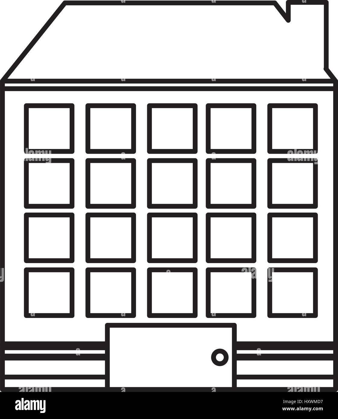 City street front concrete residential building Stock Vector Images - Alamy