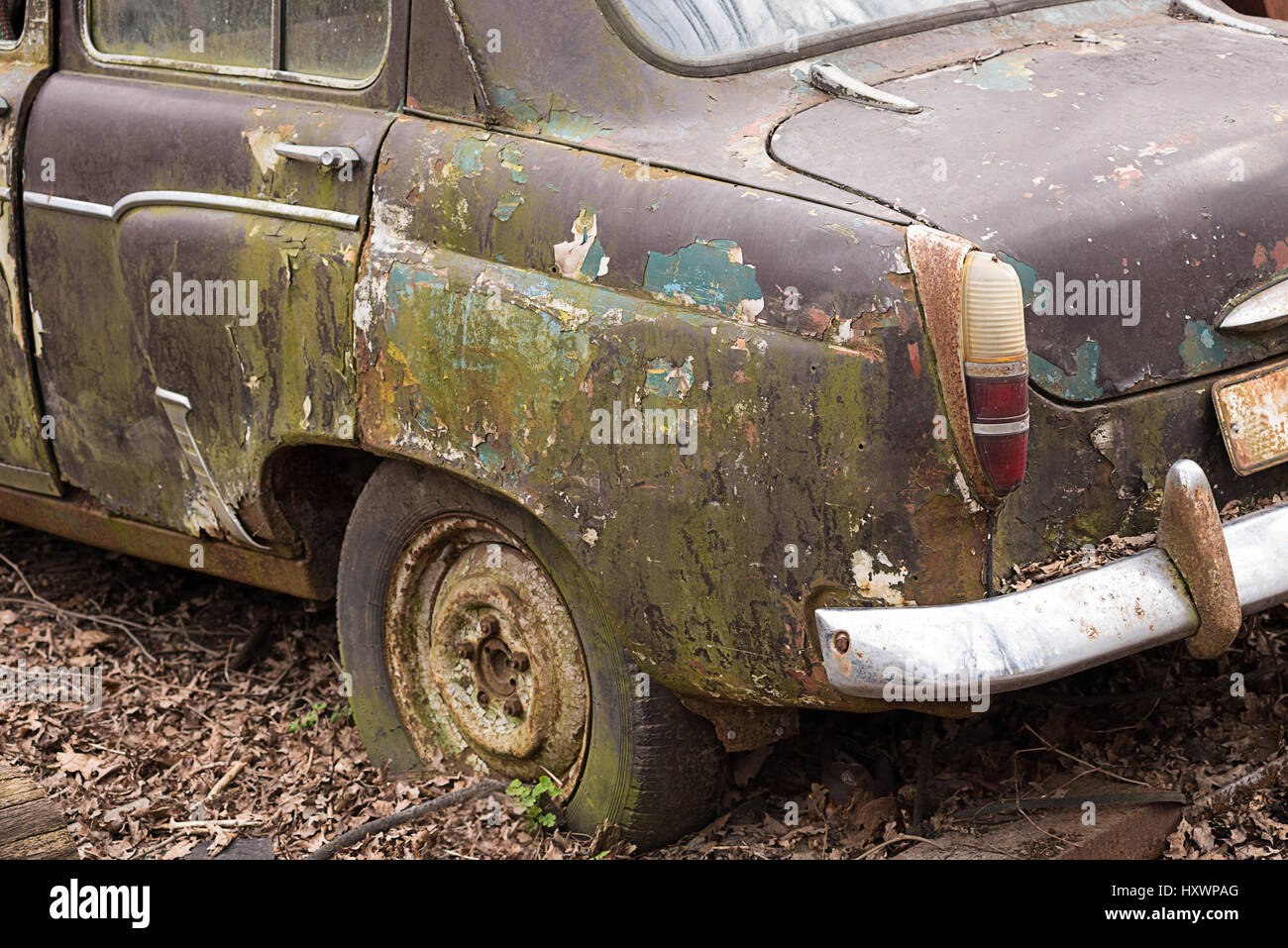 The back part of a very old car Stock Photo Alamy