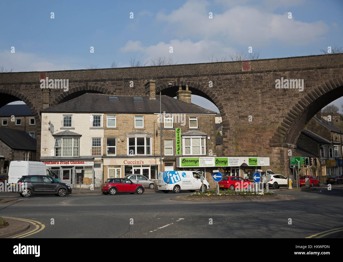 Railway Bridge in Buxton Derbyshire Stock Photo
