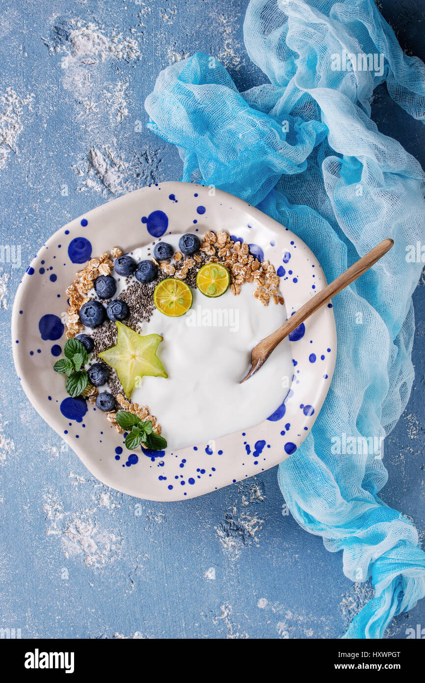 Yogurt smoothie bowl Stock Photo