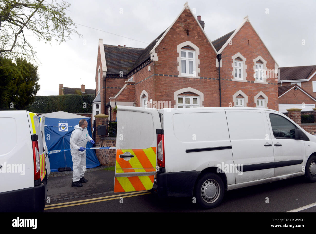 Police activity near the scene where a 13yearold boy and his mother