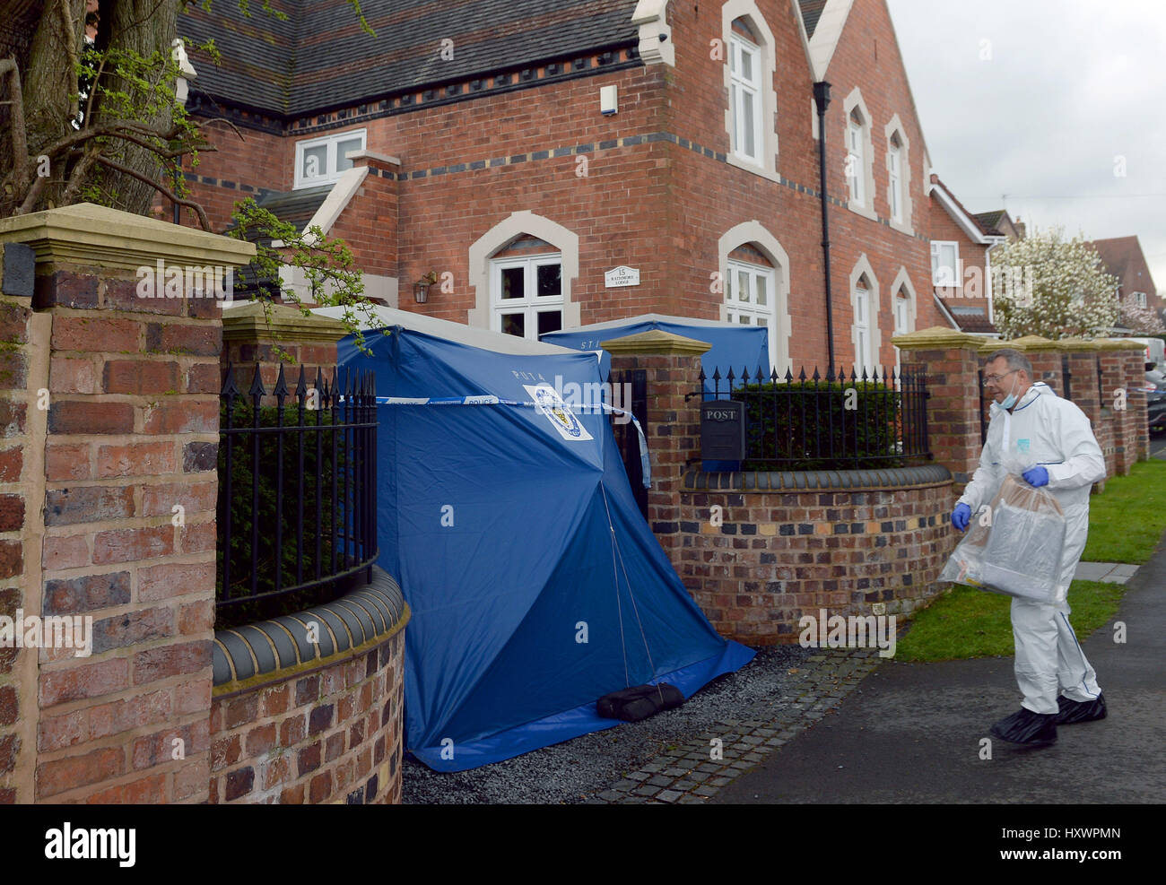 Police activity near the scene where a 13yearold boy and his mother