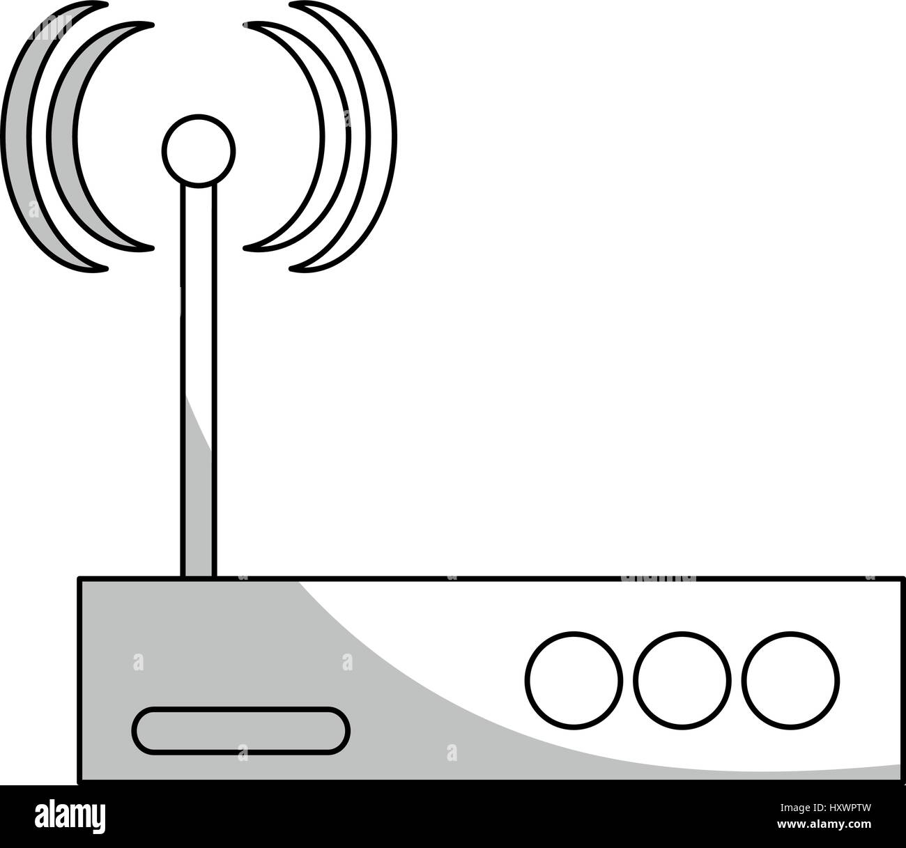 wifi router device icon over white background. vector illustration ...