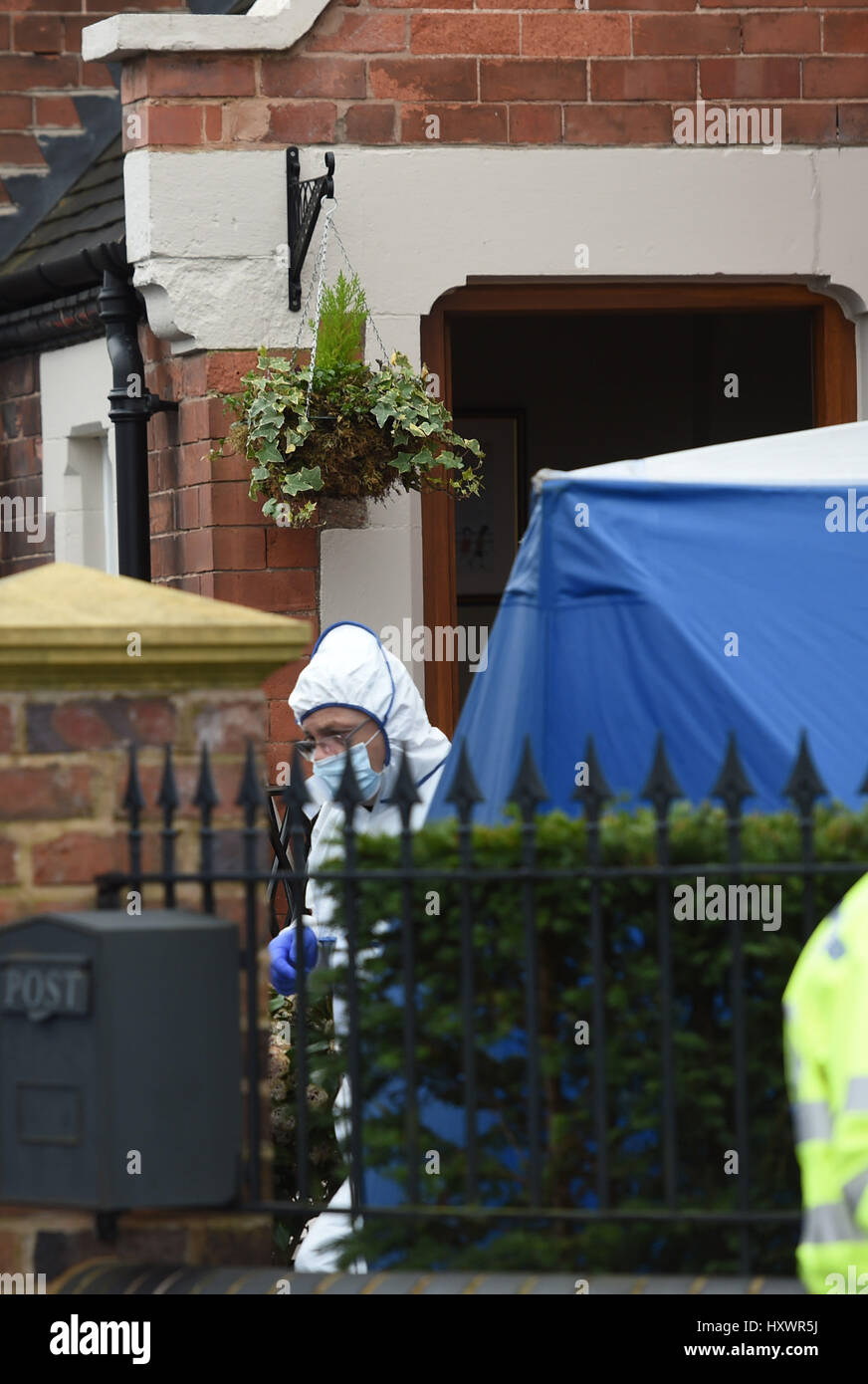 Police activity near the scene where a 13yearold boy and his mother