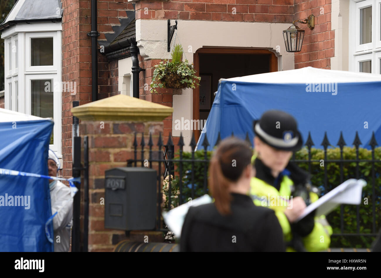 Police activity near the scene where a 13yearold boy and his mother