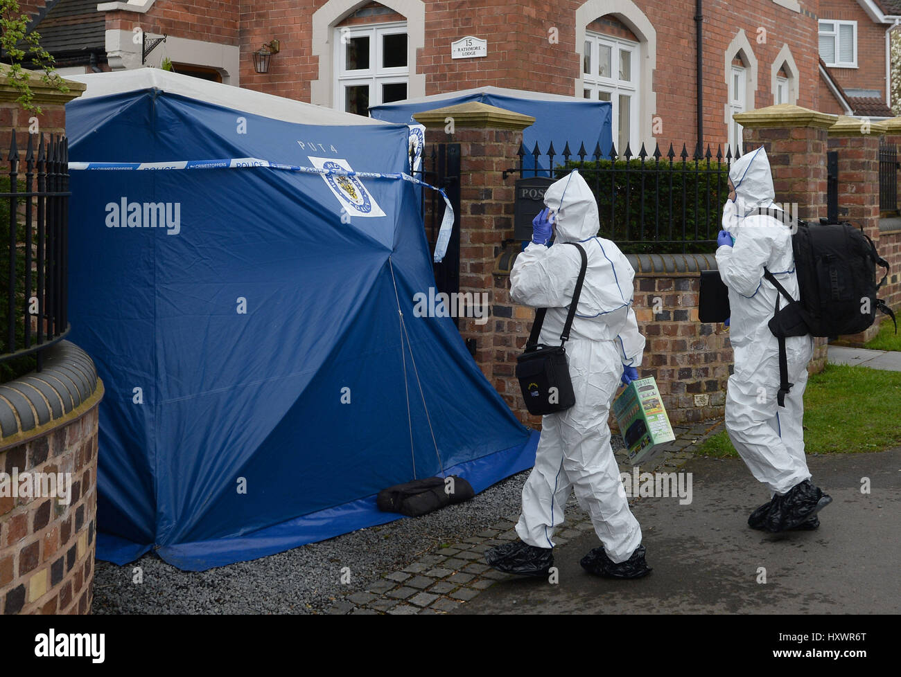 Police activity near the scene where a 13yearold boy and his mother