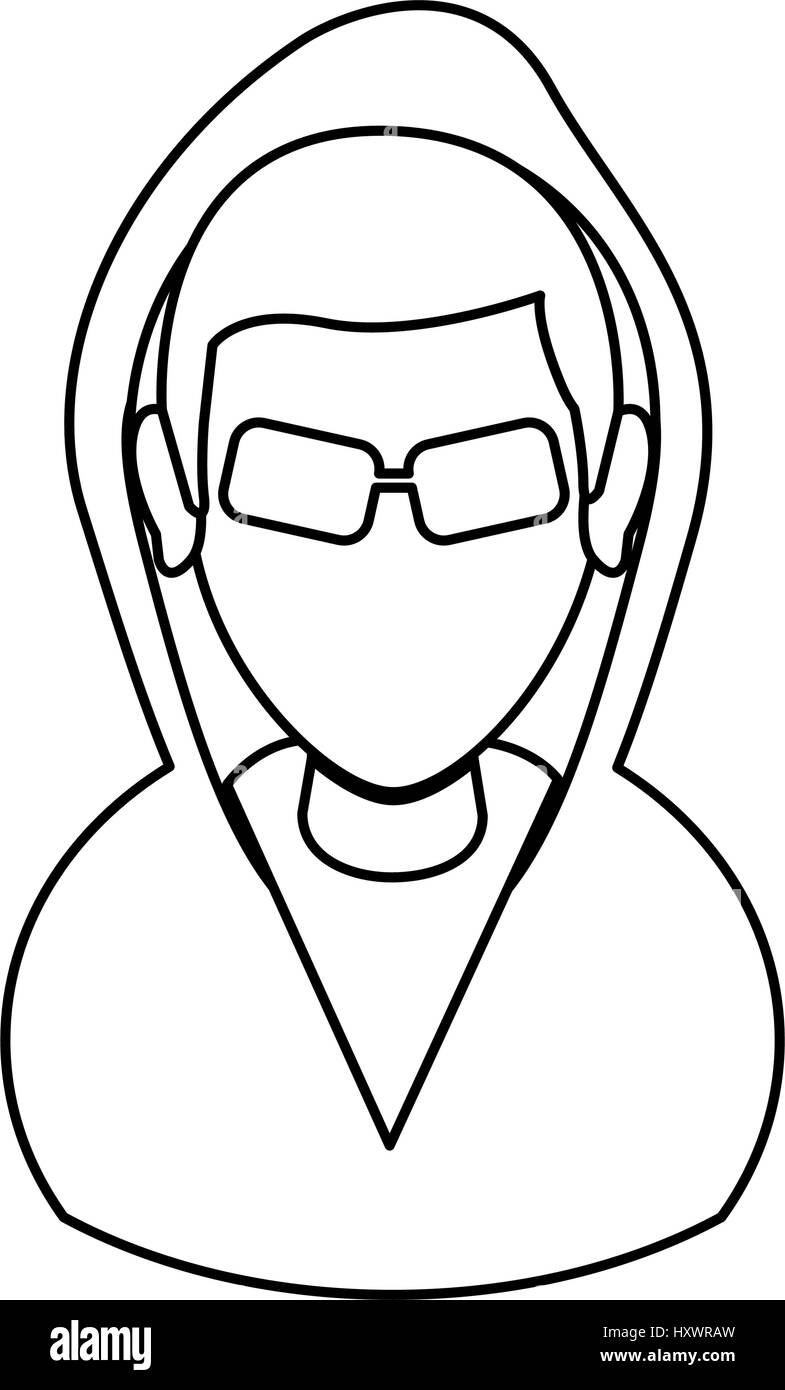suspicious looking man icon image criminal vector illustration design ...