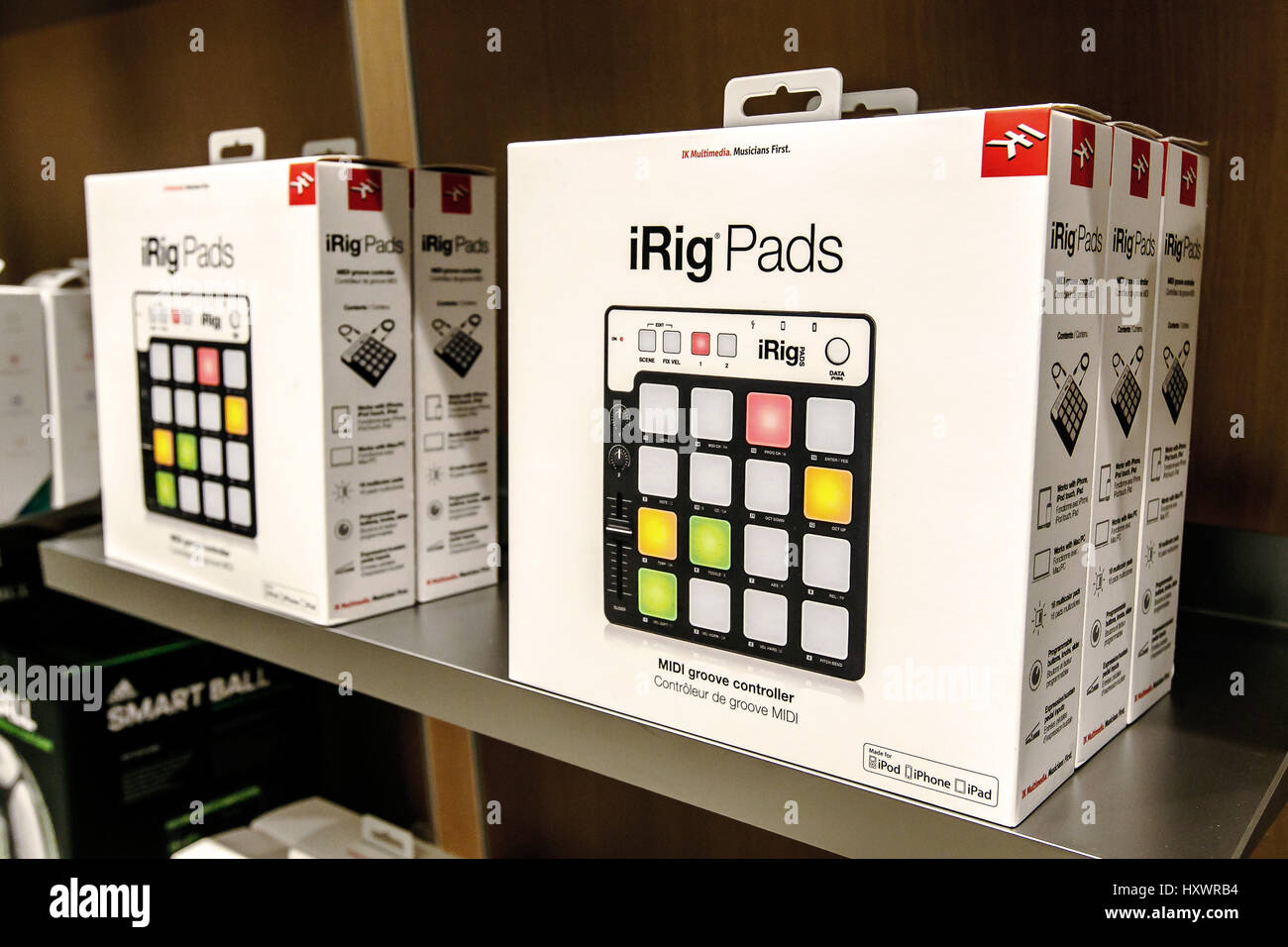 iRig Pads, an MIDI groove controller, is offered for sale in an