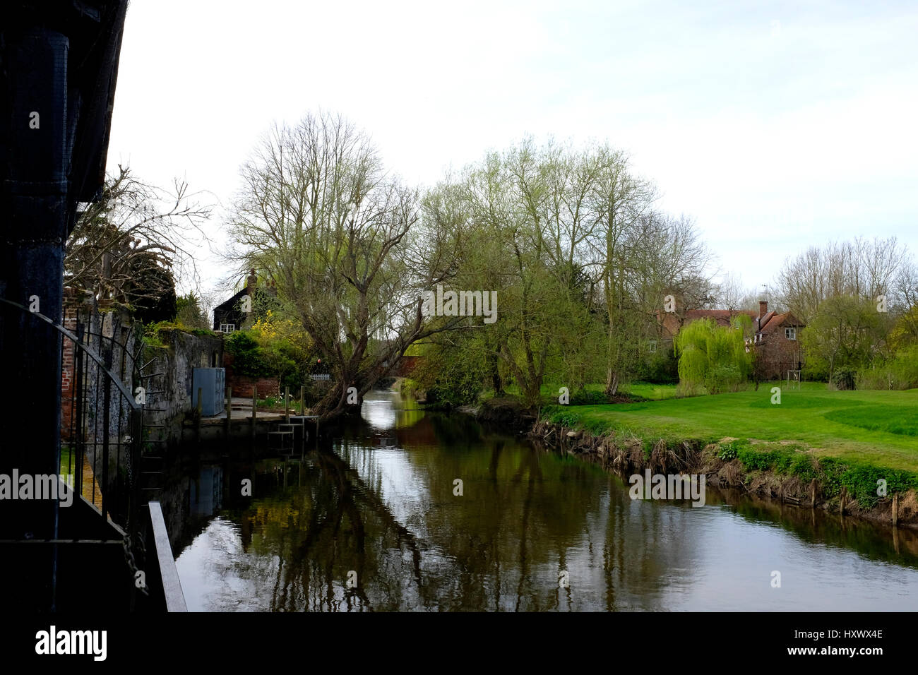 river stour in small town of fordwich in east kent city of canterbury uk march 2017 Stock Photo