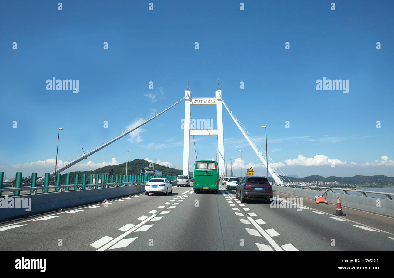Humen bridge in Guangdong Province,China Stock Photo