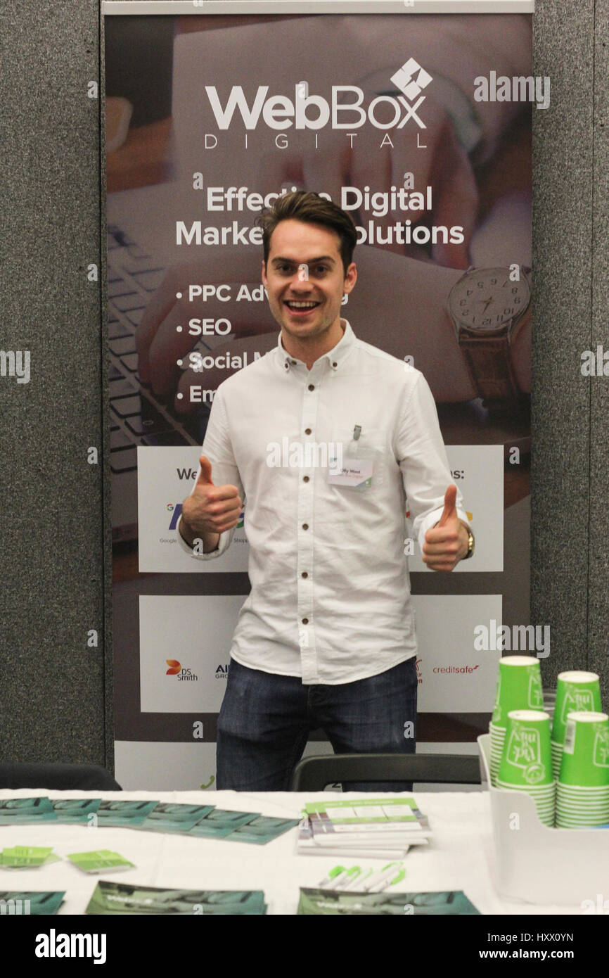 Damian Downey, digital marketing manager of Web Box Digital. iConf presents another world-class assembly of social, mobile and technology experts to d Stock Photo