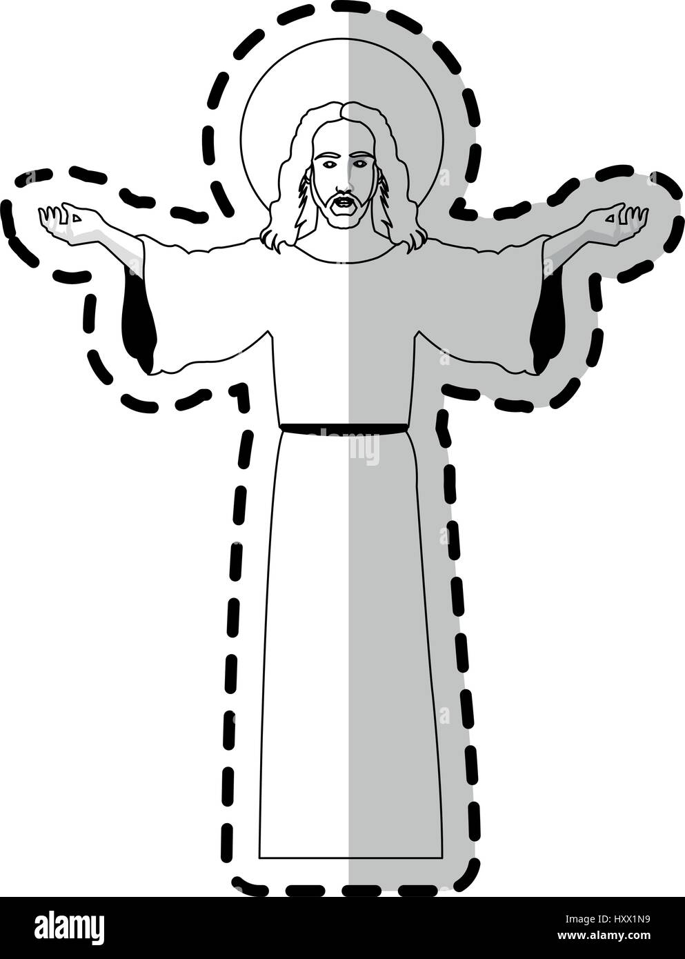 jesus christ christian icon image vector illustration design Stock ...