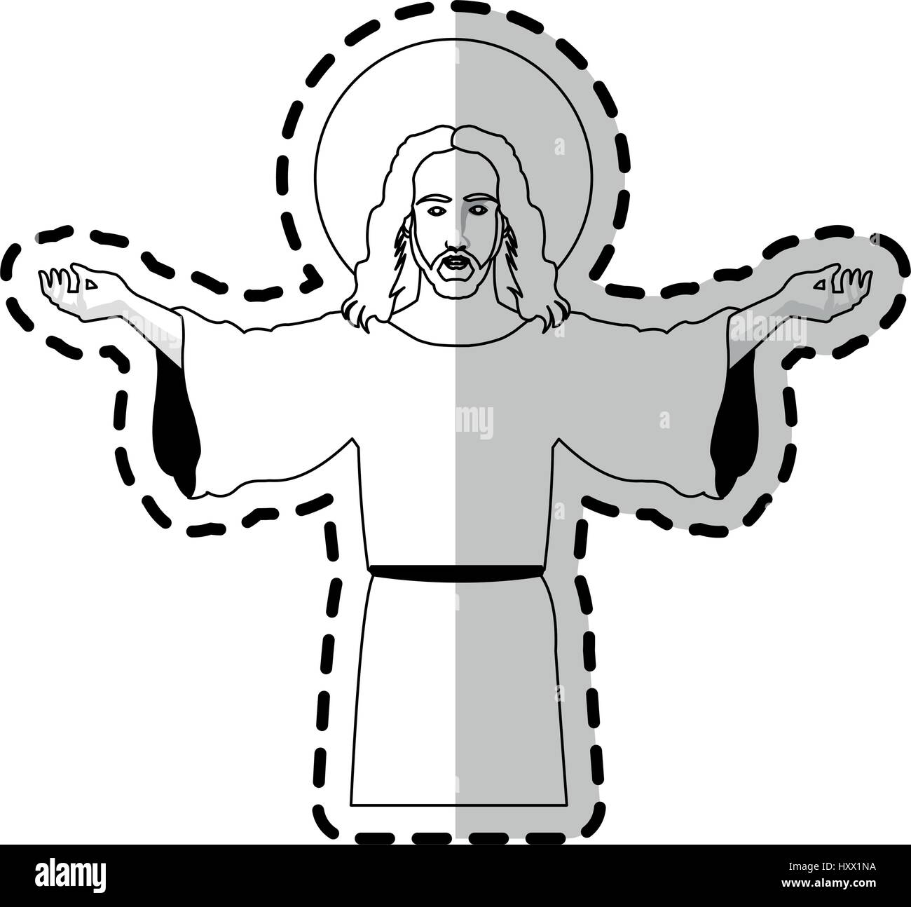 jesus christ christian icon image vector illustration design Stock ...