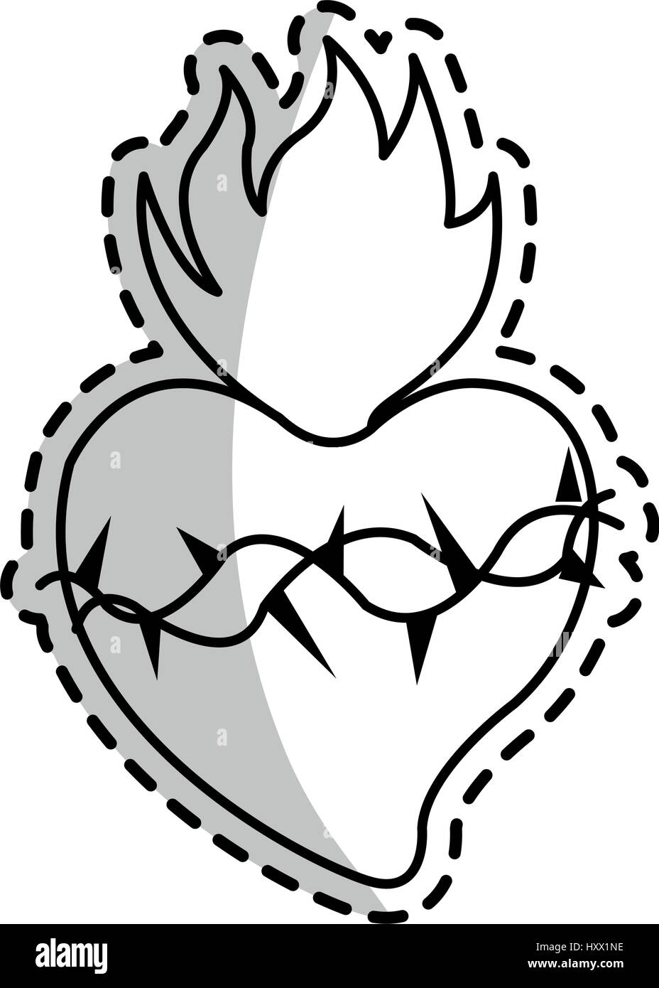 jesus christ sacred heart christian icon image vector illustration ...
