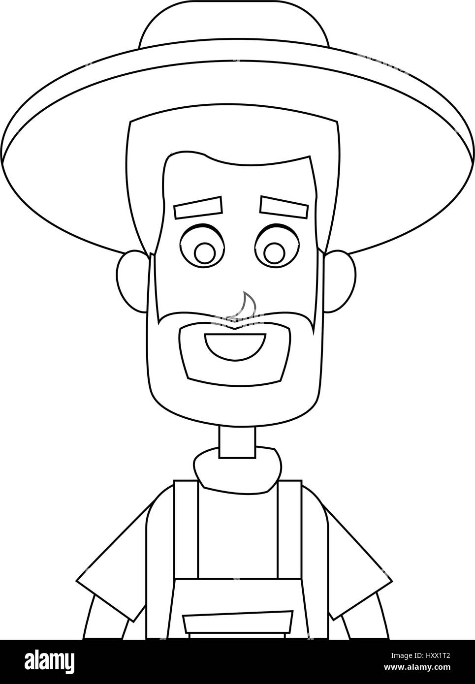 happy male farmer icon image vector illustration design Stock Vector ...