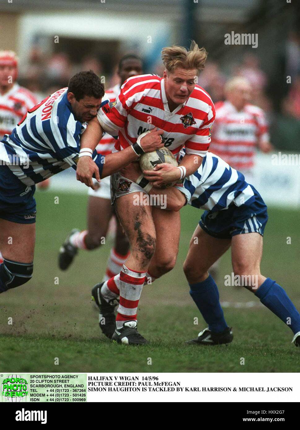 HAUGHTON HARRISON & JACKSON HALIFAX V WIGAN 14 May 1996 Stock Photo