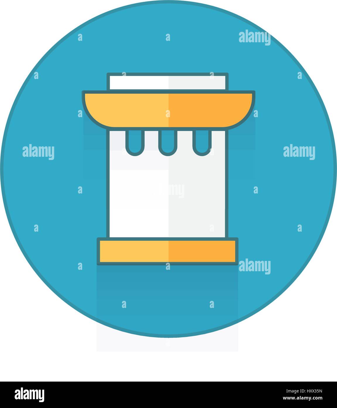 Ancient columns icon button Stock Vector Image & Art - Alamy