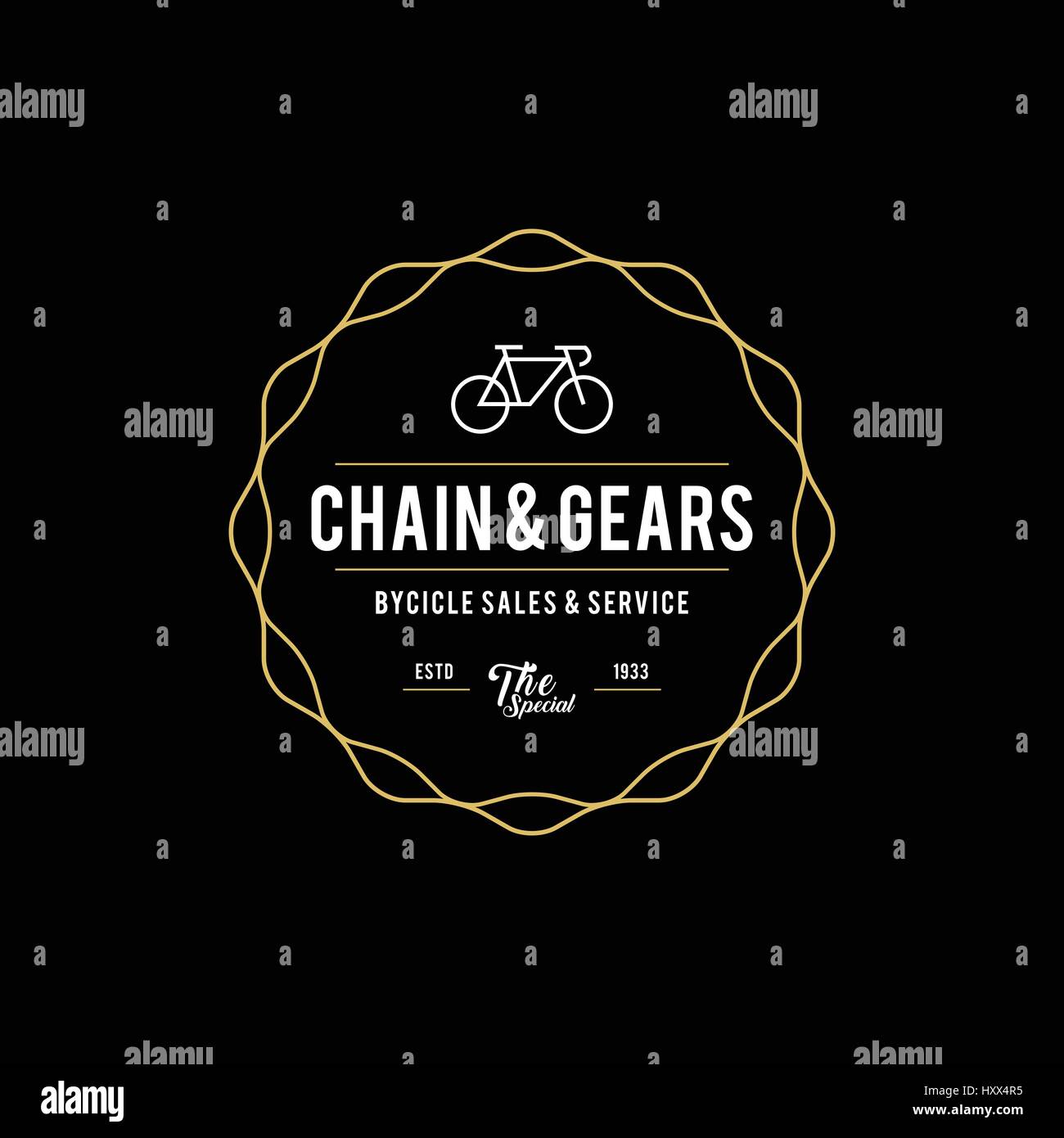 Vintage and Retro style Bicycle label design Stock Vector Image & Art ...