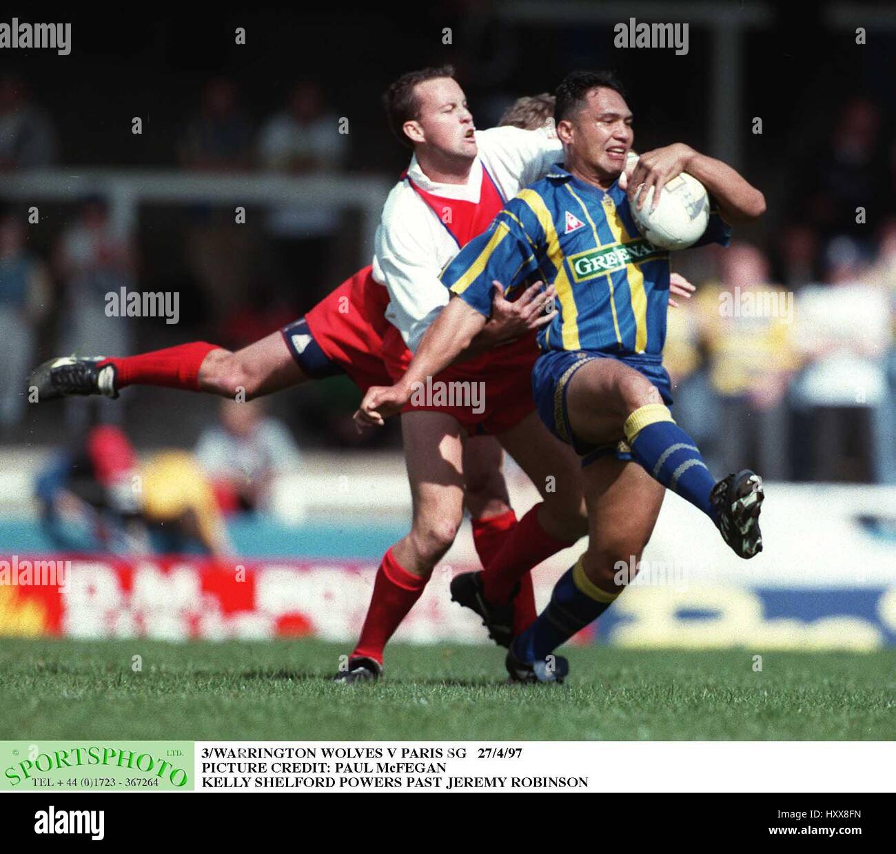 KELLY SHELFORD JEREMY ROBINSON WARRINGTON WOLVES V PARIS SG 27 April