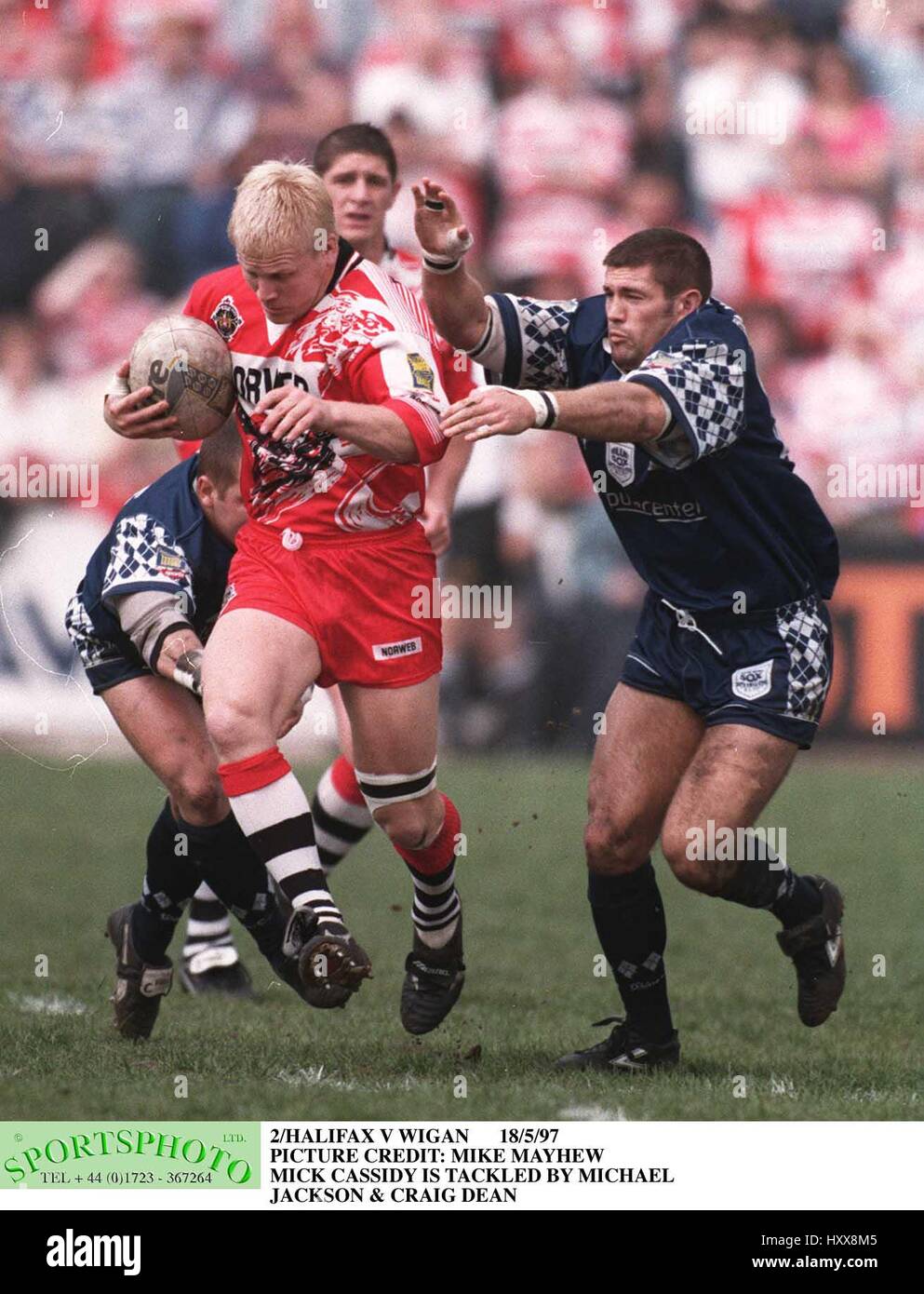 CASSIDY JACKSON & DEAN HALIFAX BLUE SOX V WIGAN W 19 May 1997 Stock