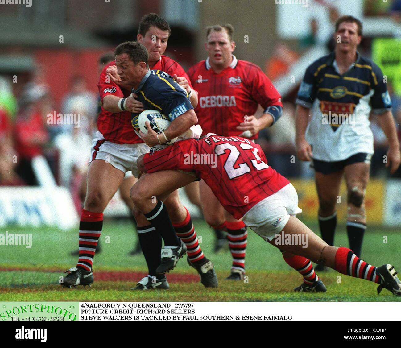 WALTERS SOUTHERN & FAIMILO SALFORD V NORTH QUEENSLAND 27 July 1997 Stock Photo