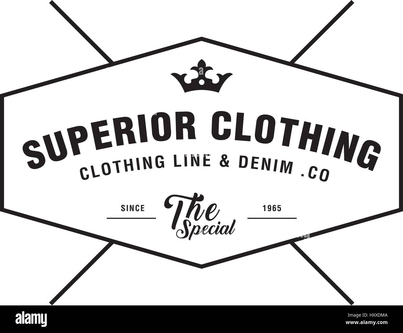 Vintage denim and clothing line label design Stock Vector Image & Art -  Alamy