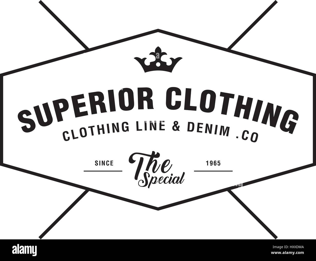 Vintage denim and clothing line label design Stock Vector Image & Art