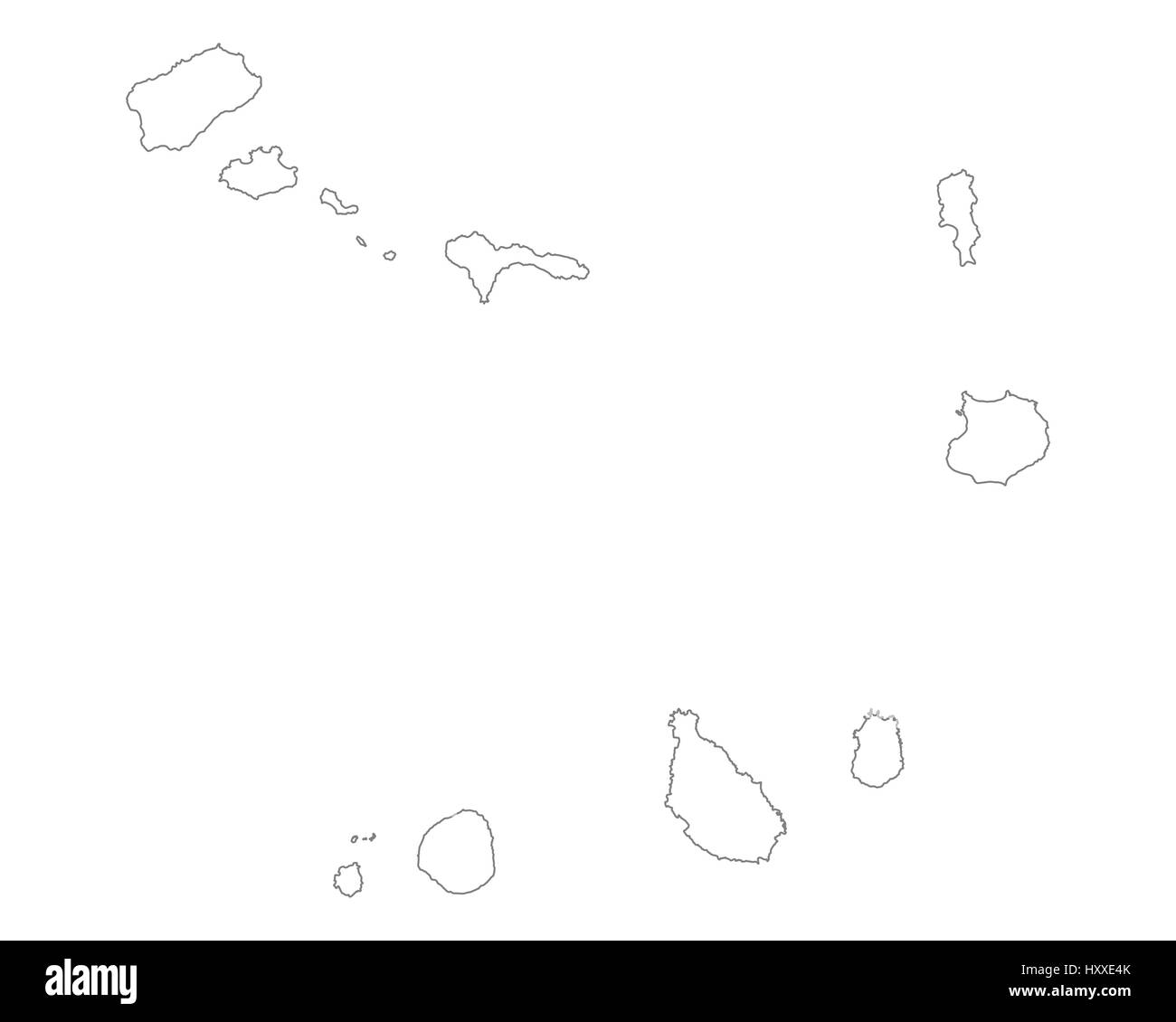 Map of Cape Verde Stock Photo Alamy