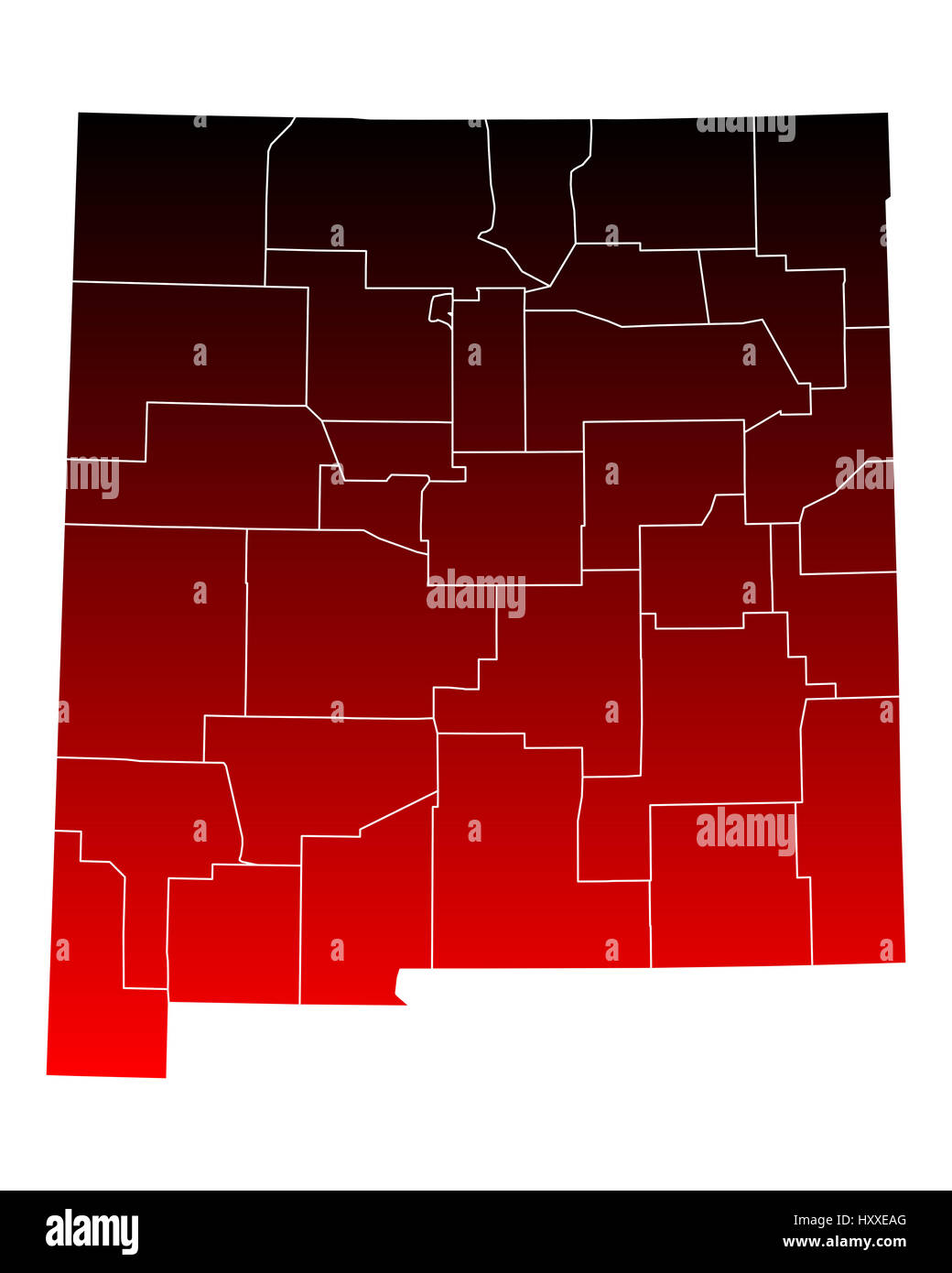 Map of New Mexico Stock Photo