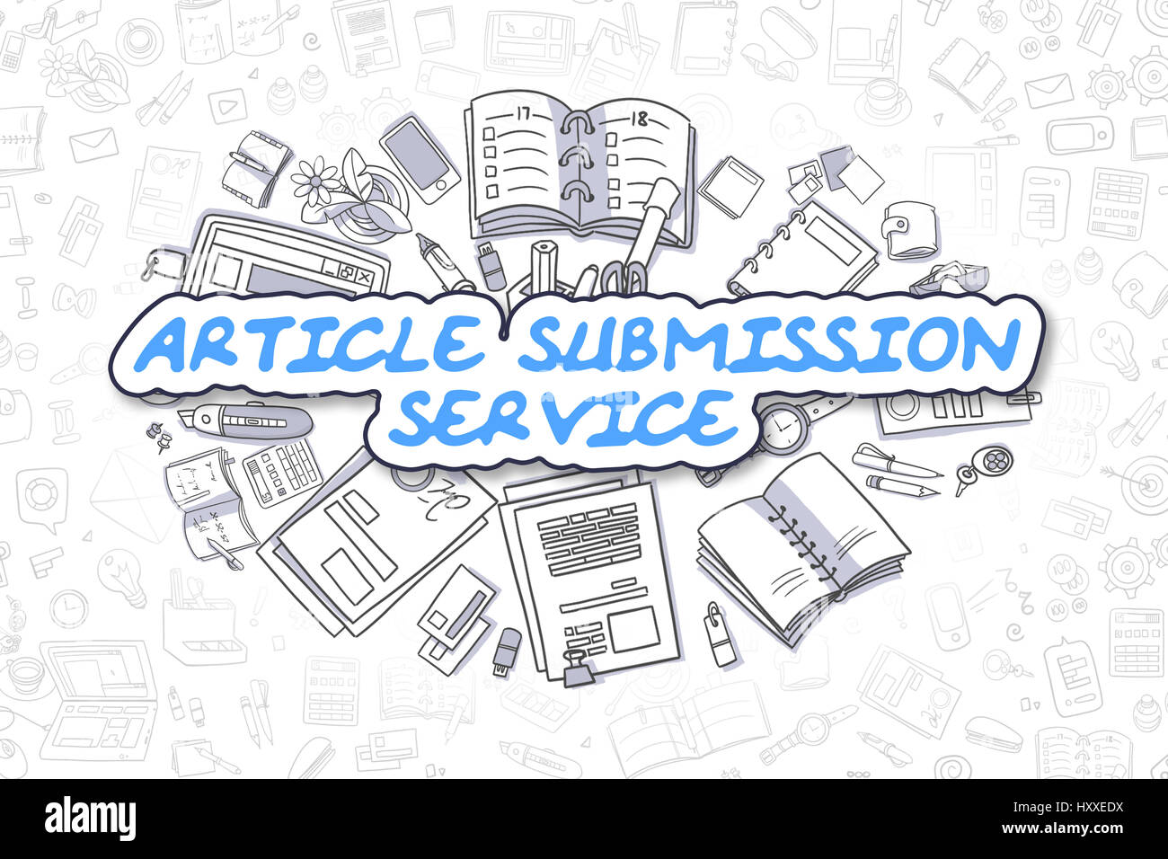 Article Submission Service - Business Concept. Stock Photo