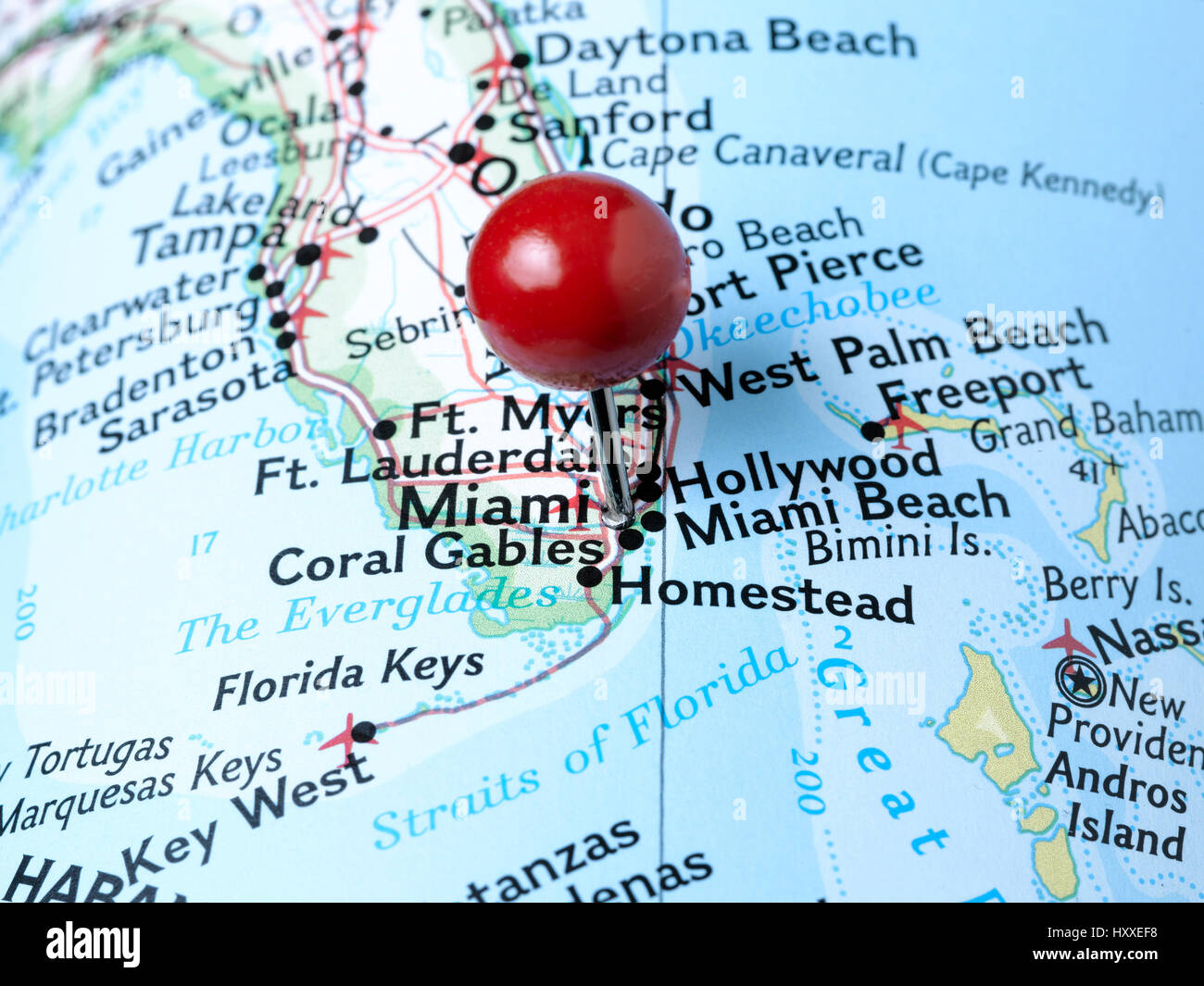 Miami highlighted Stock Photo