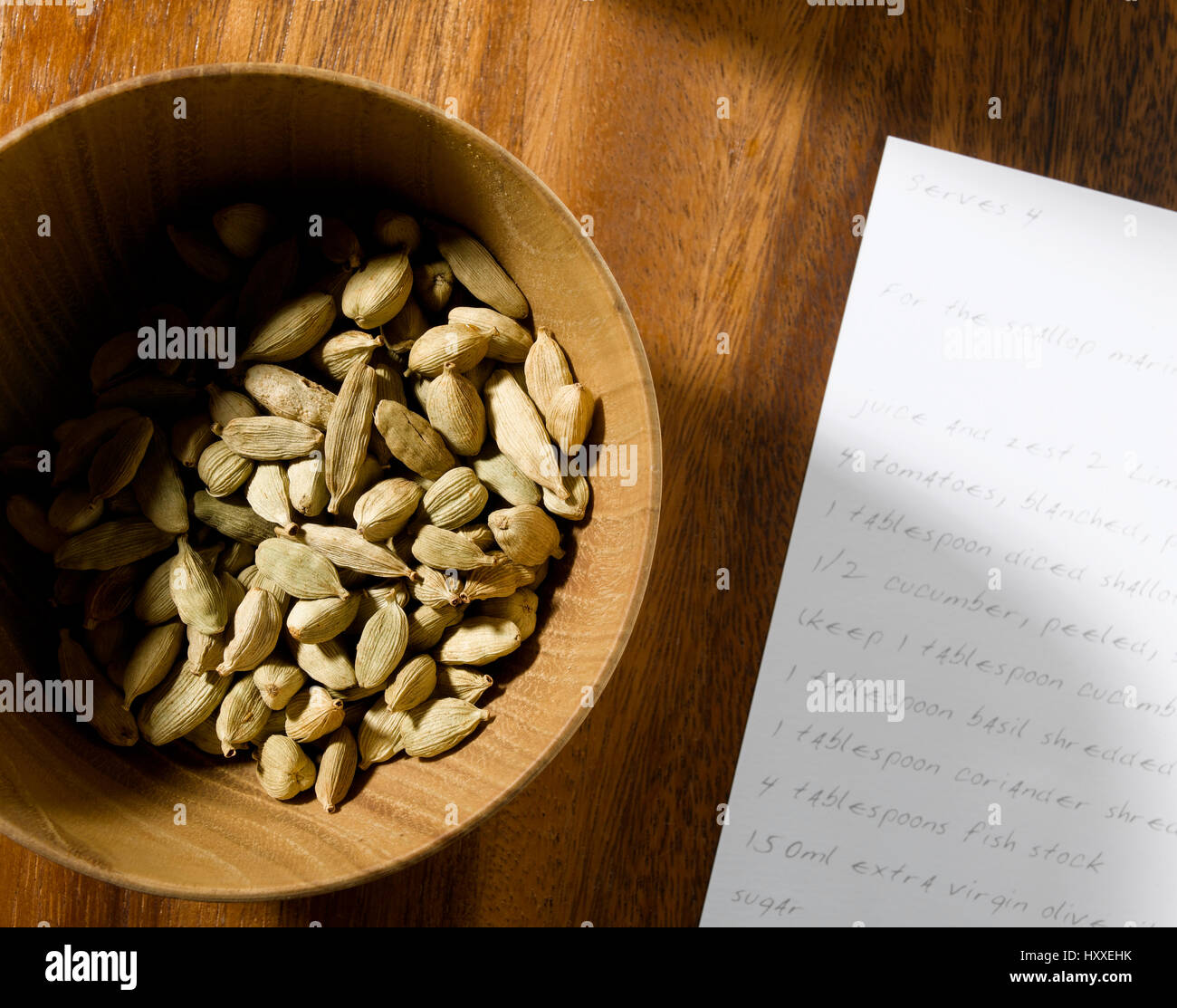 Cardamon Pod on table top Stock Photo Alamy