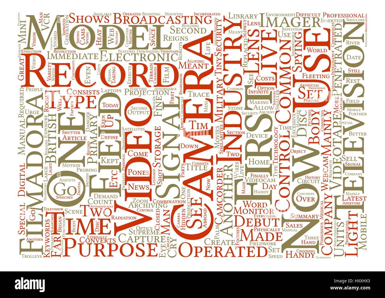 The Video Camera Reigns Supreme Word Cloud Concept Text Background The Video Camera Reigns Supreme Word Cloud Concept Text Background