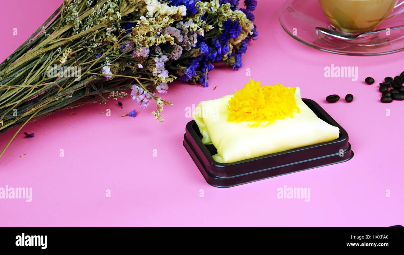 Japanese crepe cake Stock Photo