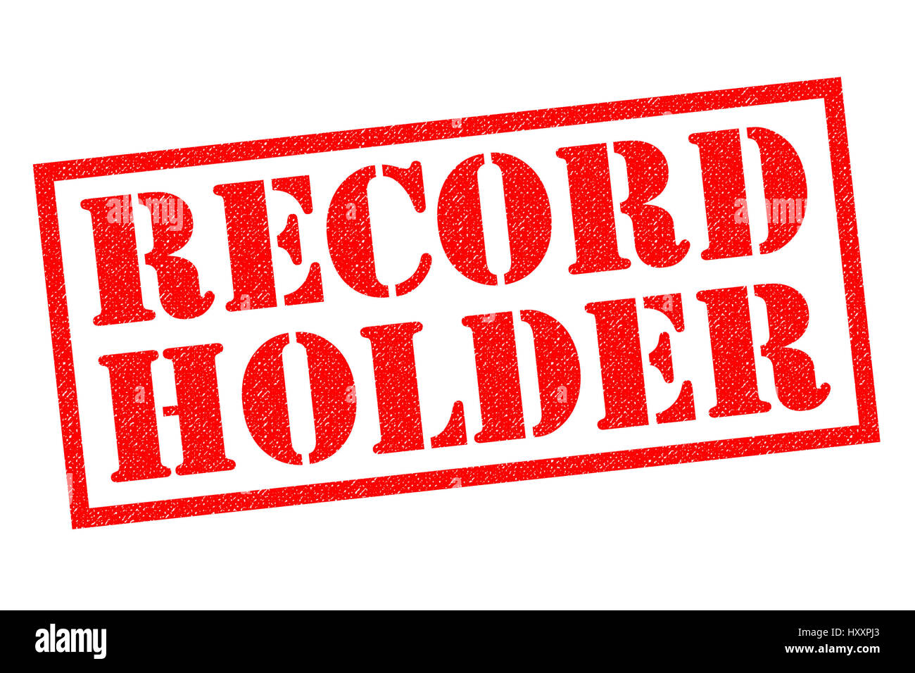 RECORD HOLDER red Rubber Stamp over a white background Stock Photo Alamy