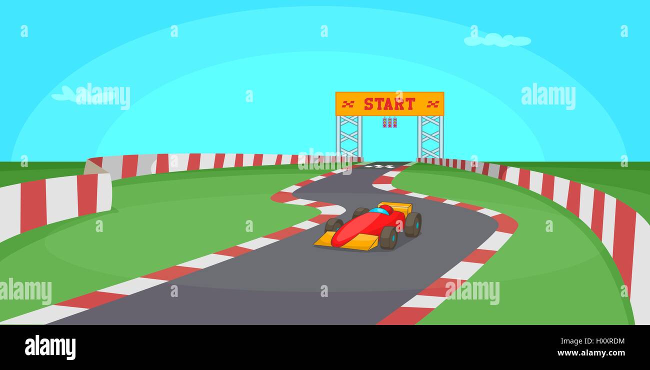 race car track cartoon
