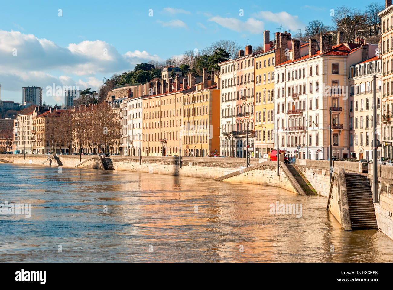 Lyon, France, golden hour Stock Photo Alamy