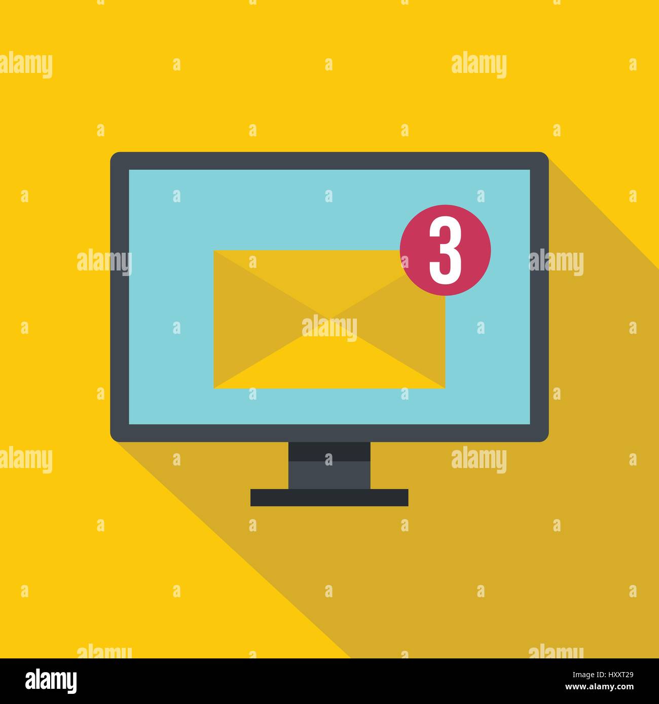 Email messages on computer monitor icon Stock Vector Image & Art - Alamy